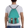 thumbnail image 2 of Easygdp Cute Cat Paw And Dog Drawstring Backpack, Beach Sackpack, Travel Sackpack Lightweight for Sports, Gym, Travel, Swimming - Medium, 2 of 9