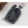 thumbnail image 3 of Funda para llave de coche, funda de cuero tipo billetera, fundas para llave de coche con cremallera, llavero de coche, funda para llave de coche con control remoto, funda de cuero para llave (Negro), 3 of 4