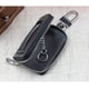 thumbnail image 3 of Funda para llave de coche, funda de cuero tipo billetera, fundas para llave de coche con cremallera, llavero de coche, funda para llave de coche con control remoto, funda de cuero para llave (Negro), 3 of 4