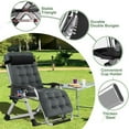thumbnail image 3 of NAIZEA Zero Gravity Chair, Portable Folding Lawn Recliner with Removable Headrest, Cushion and Cup Holder, Gray 2pac, 3 of 7