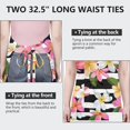 thumbnail image 6 of Pioneer Flower Floral Print Pattern Apron-Garden Aprons for Women with Pockets-Cotton Linen Waterproof Kitchen Cooking Gardening Aprons Adjustable for Kitchen,Cooking,BBQ and Salon 33x27 Inch, 6 of 7