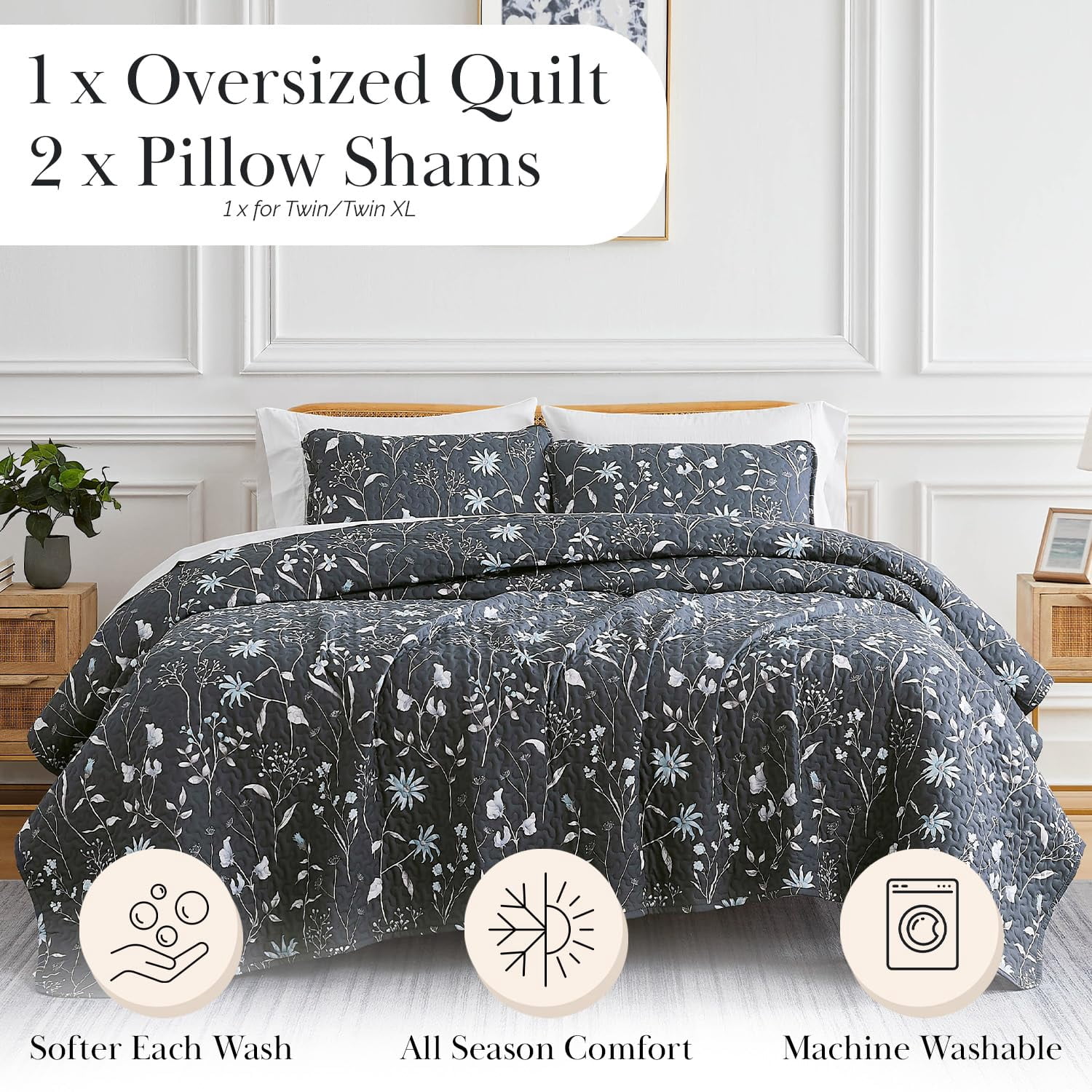 Secreat Meadow Printed Quilt Set by SouthShore Fine Linens