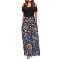 thumbnail image 1 of Cameland Robe d'Été Décontractée pour Femme à Manches Courtes, Épaules Dégagées, Imprimé, Col Rond, 1 of 5