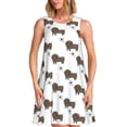 thumbnail image 1 of Lukts Teckel Sans Manches pour Femmes, Robe d'Été à Col Rond avec Poches, Adaptée à la Vie Quotidienne, Plage, Fête, 1 of 7