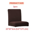thumbnail image 4 of Matsuzay Paquete de 2 fundas para sillas de oficina a cuadros, funda protectora elástica resistente al desgaste, muebles de oficina para las cuatro Decoración del hogar marrón Matsuzay HA012491-03, 4 of 5