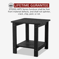 thumbnail image 3 of Stoog Garden Side Table, Patio 2-Tier End Table for Adirondack Chair, Patio Deck Garden, Backyard Lawn Furniture, Black, 3 of 8