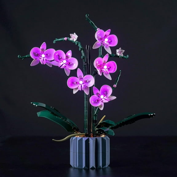 LED Lighting Only, Compatible with Lego Orchid Flowers; Creative Light Kit Compatible with Lego 10311, Great Gift for Adults - Light Kit Only, Not Come with Model