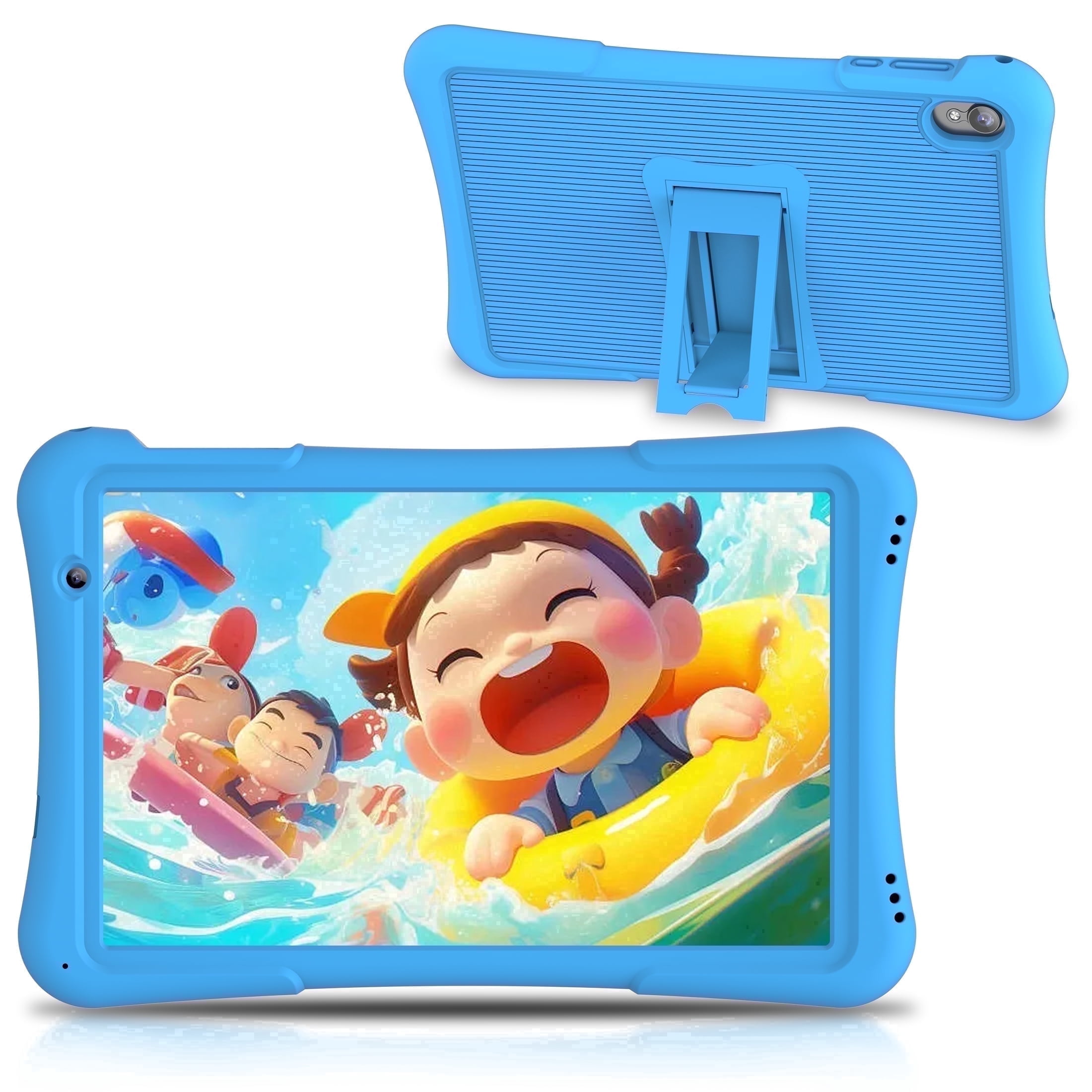 QunyiCo Kids Tablet 10 inch,Android Tablet for Kid,4GB RAM 32GB ROM,Quad Core Processor,Parental Control,1280 * 800 Resolution,6000mAh Battery,Blue