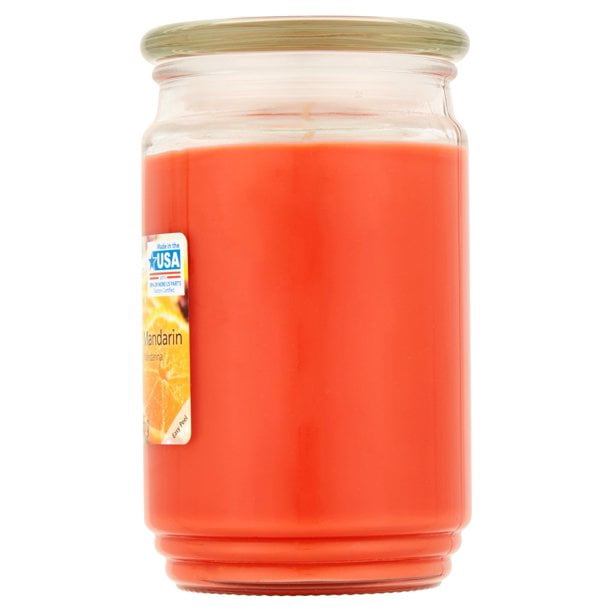 Mainstays Cranberry Mandarin Scented Single-Wick Large Glass Jar Candle, 20 oz., 2-Pack
