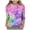 Dark Purple, variant on Girls Shirts Size 10-12 Crew Neck 3/4 Sleeves Shirts for Youth Girls Vibrant Ombre Kids Clothes Soft Tees