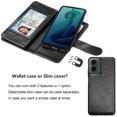 thumbnail image 5 of eBizWare Leather Card Holder Kickstand Cell Phone Case for Motorola Moto G 5G, Black, 5 of 9