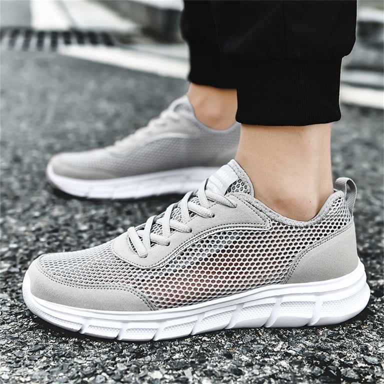 Men\'s Sport Fashion Running Walking Gray Athletic Tennis Sneakers Shoes Huesdet Mens Walking Shoes Memory Foam Athletic Tennis  main image 4