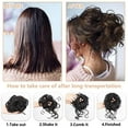 thumbnail image 4 of Chignon Désordonné de Deethens, Postiche Bouclé, Chouchous Bouclés, Pièces de Cheveux, Extension de Queue de Cheval, Chignon, Postiches pour Femmes et Filles (1 Paquet, Gris Argenté), 4 of 7