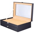 thumbnail image 2 of Pen Display Case Storage Ollection Display Case Top Glass Window for Office (Black,Capacity : 24 slots), 2 of 7