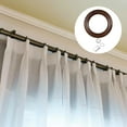 thumbnail image 2 of 24 Sets Wooden Curtain Rings with Clips, Black Walnut Curtain Rod Rings with Stainless Steel Hooks for 1 in Curtain Rods, Wooden Drape Rod Accessories for Drapes and Curtains, 2 of 5