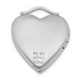 thumbnail image 3 of Sterling Silver Polished Diamond I Love You Heart Locket Charm Pendant, 3 of 5