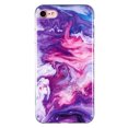 thumbnail image 1 of Dteck Phone Case Compatible with iPhone SE 2022, iPhone SE 2020, iPhone 8, iPhone 7,Marble Pattern IMD Shockproof Silicone Soft Flexible TPU Slim Lightweight Protective Cover,Purple Marble, 1 of 5