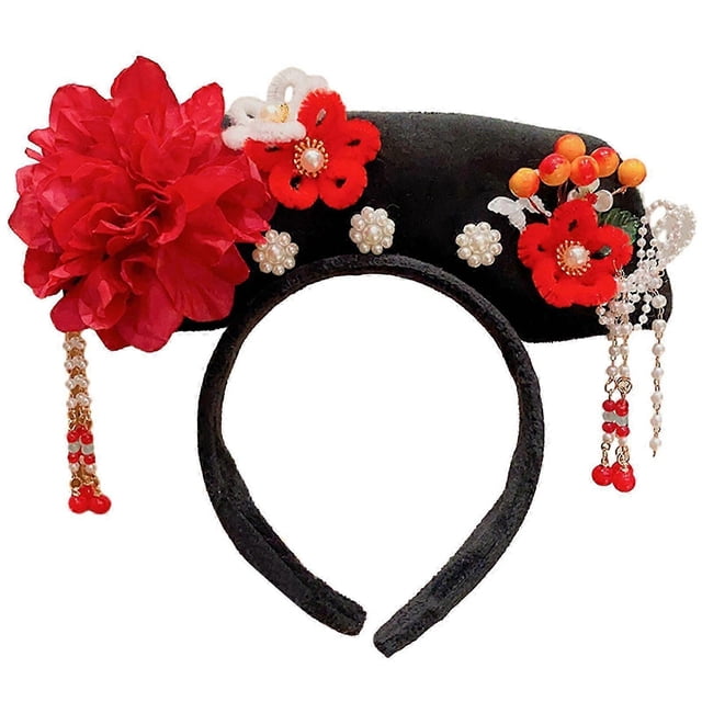Girl Fun Hairbands Chinese Princess for Photo Studio Photo Flower Headwear Traditional Costume Headwear Qitou
