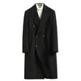 thumbnail image 1 of Men's Woolen Coat with Lapel and Button Closure for Daily Casual Wear, Long Sleeve Design with Pockets, Polyester Material for Easy Care and Durability, 1 of 4