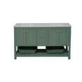 thumbnail image 3 of Lakeshore 60" Double Bathroom Vanity with Sage Green Cabinet and Engineered Carrara Top, 3 of 6