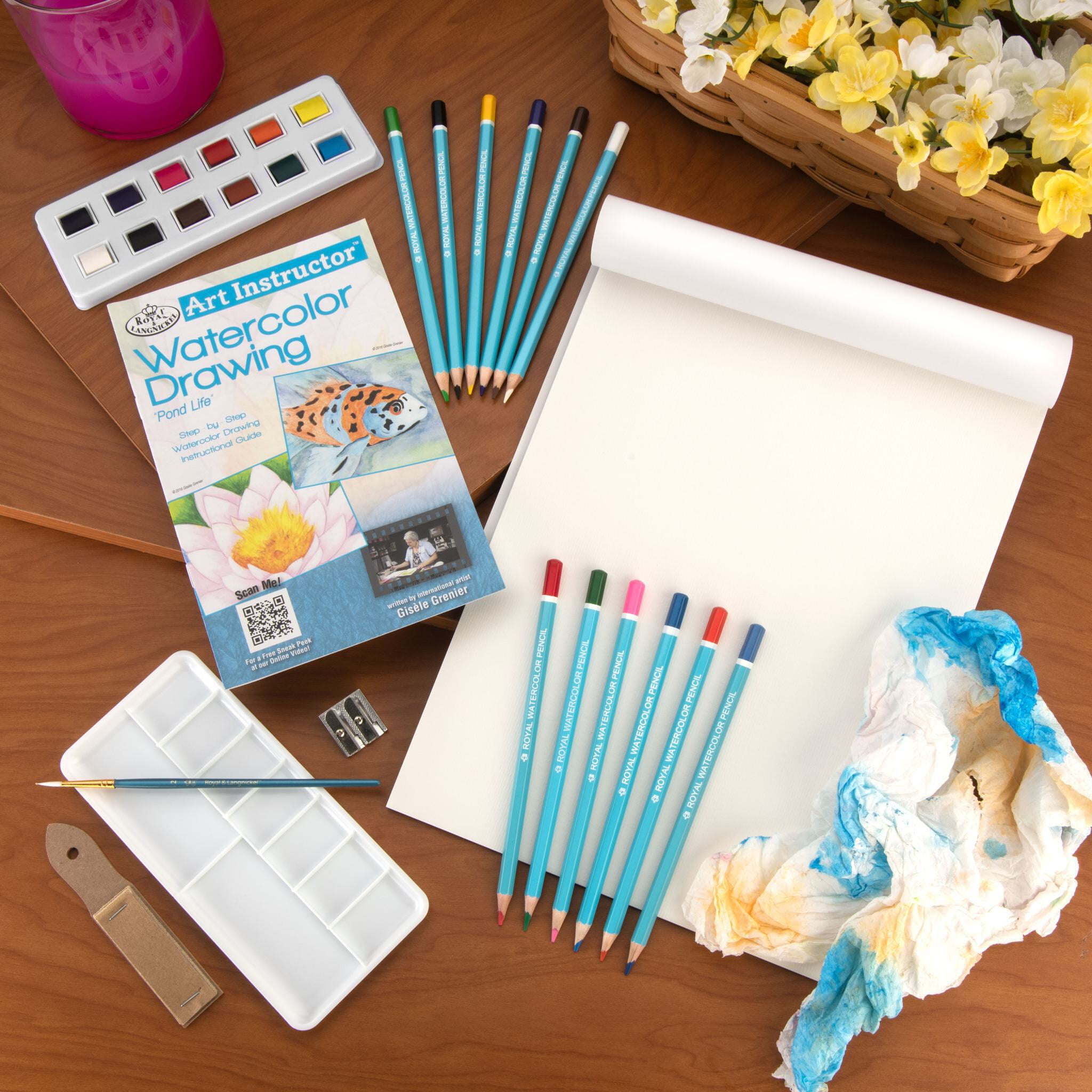 Royal & Langnickel Pond Life Watercolor Drawing Art Set - 30pc
