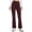 Red, variant on Feekit Women's Fleece Lined Cargo Flare Pants, High Waisted Stretch Winter Bootcut Casual Pants with 4 Flap Pockets