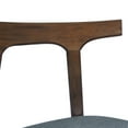 thumbnail image 5 of GDF Studio Danmore Mid Century Modern Fabric Upholstered Dining Chairs, Set of 2, Walnut and Gray, 5 of 8