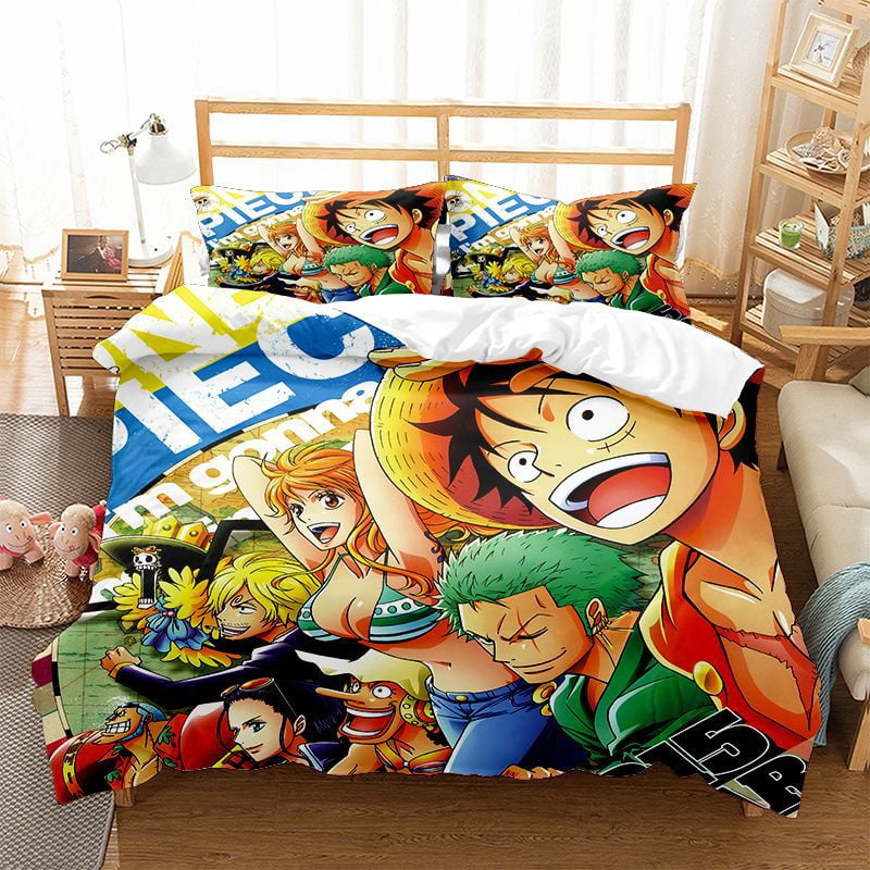 Anime Duvet Cover Bed Sets ONE PIECE Comforter Cover Soft Microfiber