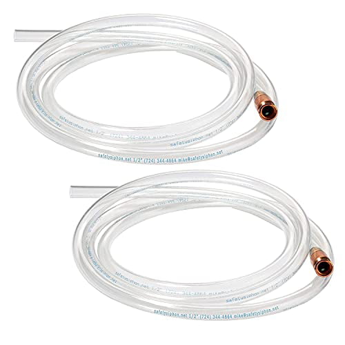 Water and Fuel Transfer Pump For Gas/Diesel Aquarium Pool Home Brewing Minireen Siphon with 6ft Anti-Static Tubing 1/2 Valve Hose and Custom Tip 