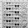 thumbnail image 2 of oneOone Cotton Cambric White Fabric Goggles Fashion Craft Project Decor Fabric Printed By The Yards 56 Inches Wide, 2 of 4