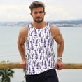 thumbnail image 6 of Salouo Lavender Flowers for Men's Tank Tops,Sleeveless Muscle Shirts for Men Quick Dry Workout Tank Top Gym Muscle Tee Fitness Bodybuilding Sleeveless T Shirt-XX-Large, 6 of 7