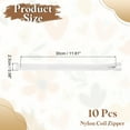 thumbnail image 2 of Uxcell 10Pack 12" Nylon Coil Zippers, #3 Closed End Jacket Zippers, White, 2 of 7