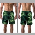 thumbnail image 3 of luoweisi Men's Beach Shorts Quick Dry Swim Trunks with Mesh Lining Tropical Leaves S, 3 of 5