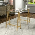 thumbnail image 6 of Evelyn&Zoe Tulsa Rectangular 48" Wide Desk, Brass, 6 of 7