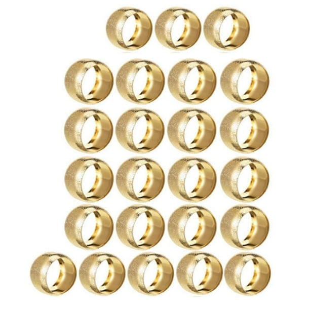 24 anillos dorados para servilletas, soportes para servilletas de tela, soportes metálicos para servilletas de boda, para servilletas de mesa de tela y lino.