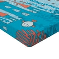thumbnail image 2 of Ambesonne Mermaid Fitted Sheet, Cartoon Castle Corals, Full Size, Teal Orange, 2 of 3