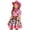 Pink, variant on ANINEO Outfit Sets Girls Western Clothes Leopard Print Vest Skirt Bandana For Performance Cowboy Birthday Party Christmas Clothing for Child