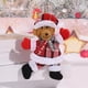 thumbnail image 1 of Colgantes de Árbol de Navidad, Figuras de Tela Navideña, Muñecos de Nieve de Papá Noel Bailando a Cuadros Rojos, Ideales para Decoración Navideña., 1 of 6