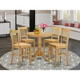 thumbnail image 2 of East West Furniture 5  PC  counter  height  pub  set  -  Kitchen  Table  and  4  bar  stools., 2 of 4