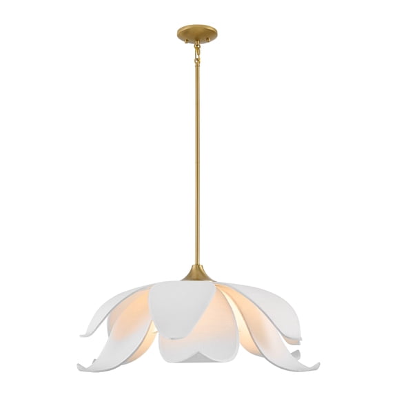 Elsie 6-Light Pendant in Warm Brass by Breegan Jane