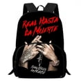 thumbnail image 3 of Mochilas de moda para niños y niñas, diseño de rapero Anuel AA, regalo de cumpleaños para estudiantes, mochilas escolares para niños, mochilas duraderas para acampar, 3 of 4
