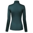 thumbnail image 4 of MixMatchy Women's Long Sleeve Turtleneck Lightweight Pullover Slim Fit Top, 4 of 4