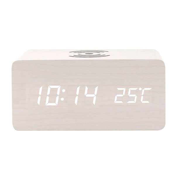 Seitruly Despertador LED Reloj de Control de voz Despertador de digital USB / AAA Relojes de escritorio electrónicos alimentados Electrónica No.02