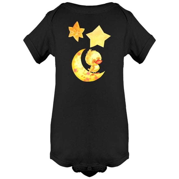 Smartprints Infants Graphic Bodysuit - Moon Star Duckling - Regular Fit 100% Cotton