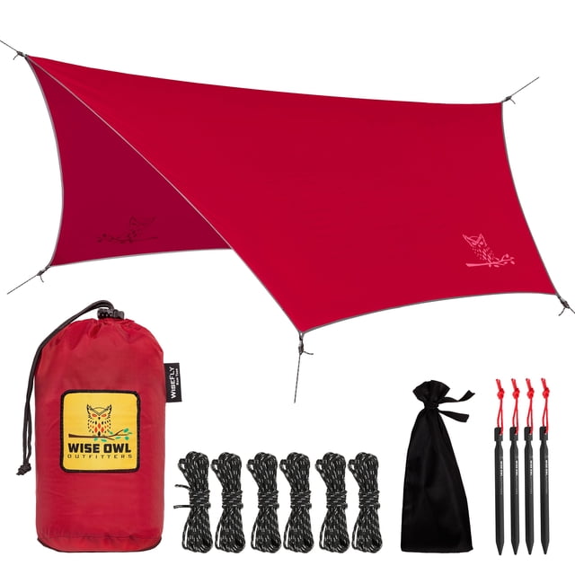 Lona impermeable para camping Wise Owl Outfitters, 3x3 m