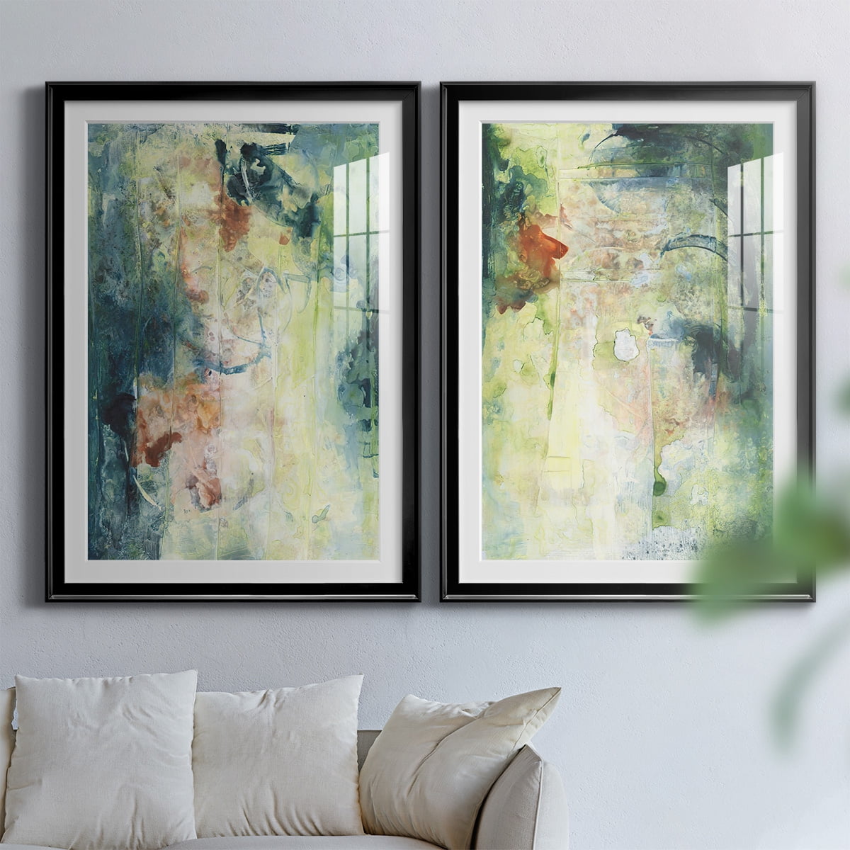 Wexford Home Nature's Elements I Premium Framed Print, 18.5" x 24.5" - Ready to Hang, Black (Set of 2)