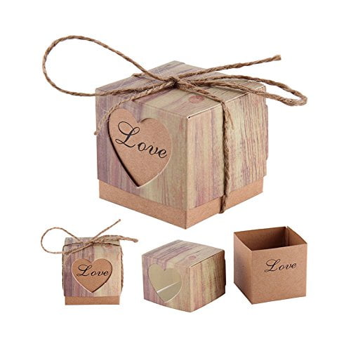 Details about   VGoodall Rustic Candy Boxes,50pcs Wedding Favor Boxes,Love Bonbonniere