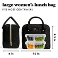thumbnail image 3 of Fit + Fresh Bloomington Lunch Bag with two containers - Black Leopard Print, 3 of 8
