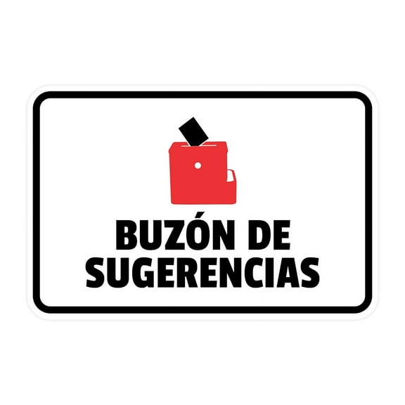 Classic Framed Plus Buzón de Sugerencias Door or Wall Sign | Spanish | Office Business Sign - Large