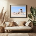 thumbnail image 3 of Lifeguard Tower at Assateague Island 04 - Photography Beach Coastal Seaside Summer Minimalist Boardwalk Black Framed Wall Art Print 12 x 18 inches, 3 of 4